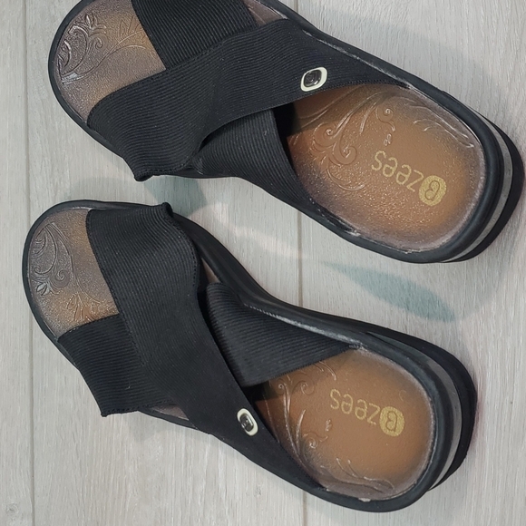 Bzees Womens Desire Comfort Peep Toe Elastic Strap Wedge Sandals shoes s… - Picture 10 of 11